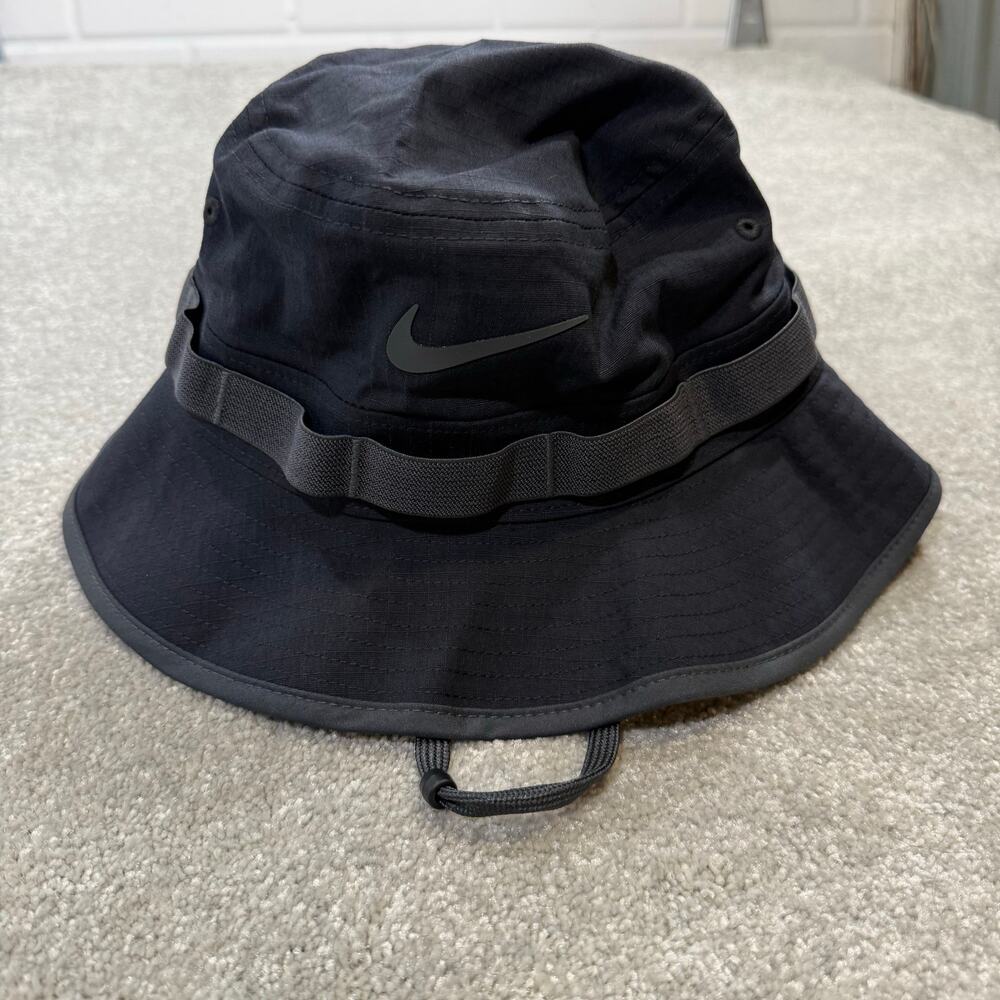 Nike NWT Apex Dri-FIT Bucket Hat Sustainable Black Unisex Medium Streetwear - Picture 3 of 7